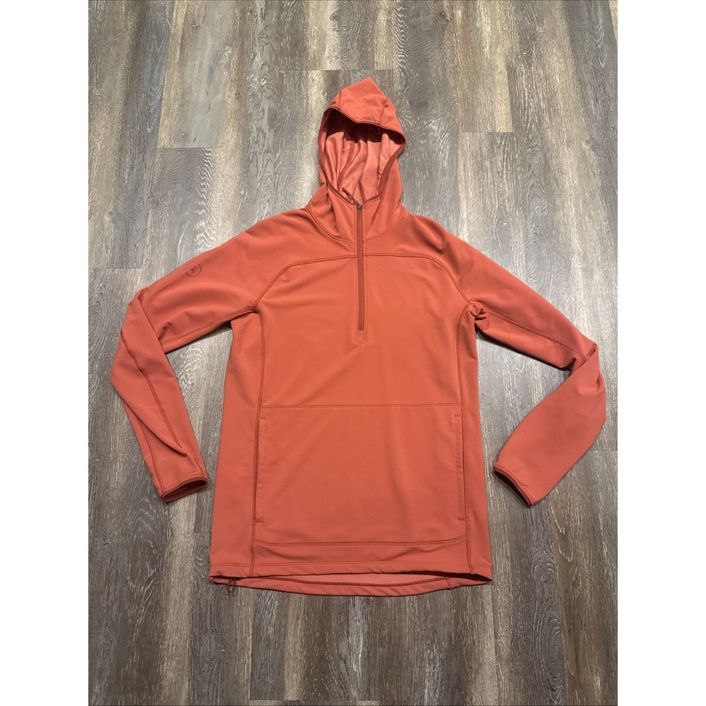Backcountry Pentapitch 1/4 Zip Hoodie Pullover Men's Size Small Amber Brown